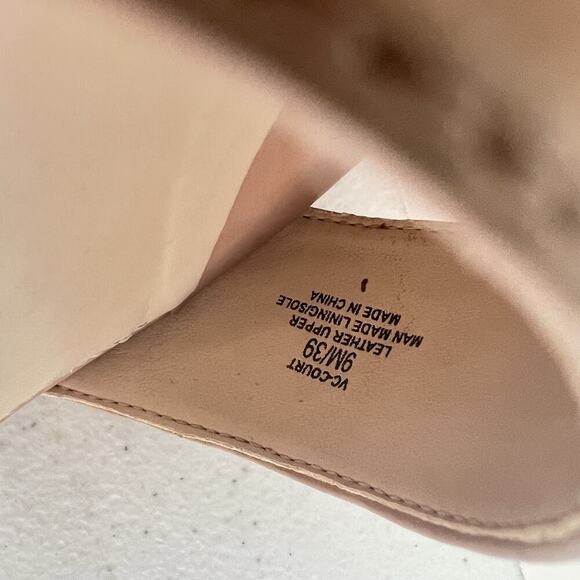Vince Camuto Court Leather Heels Nude Womens 9 Ankle Strap Stilettos Sandals - Picture 11 of 12